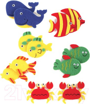 Изображение товара Набор наклеек Остров Сокровищ Рыбки / 661475 (12шт)