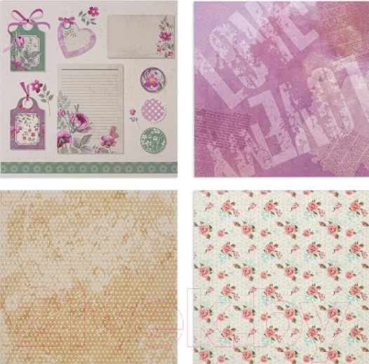 Изображение товара Набор бумаги для скрапбукинга Остров Сокровищ Шебби-шик / 662764 (12л)