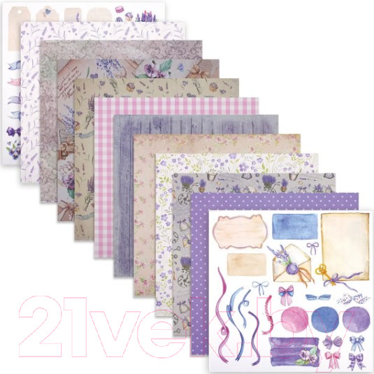 Изображение товара Набор бумаги для скрапбукинга Остров Сокровищ Прованс / 662765 (12л)