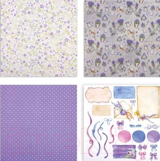 Изображение товара Набор бумаги для скрапбукинга Остров Сокровищ Прованс / 662765 (12л)