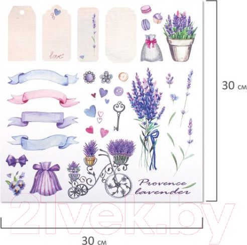 Изображение товара Набор бумаги для скрапбукинга Остров Сокровищ Прованс / 662765 (12л)