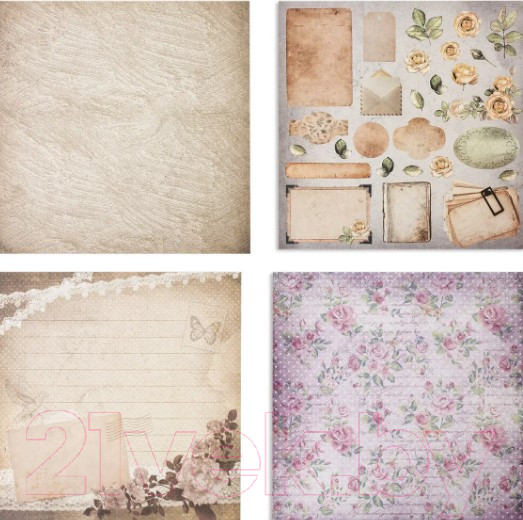 Изображение товара Набор бумаги для скрапбукинга Остров Сокровищ Винтаж / 662766 (12л)