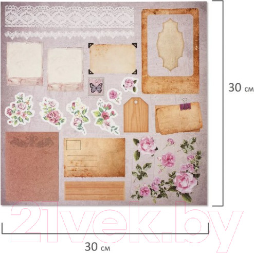 Изображение товара Набор бумаги для скрапбукинга Остров Сокровищ Винтаж / 662766 (12л)