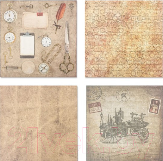 Изображение товара Набор бумаги для скрапбукинга Остров Сокровищ Ретро / 662767 (12л)