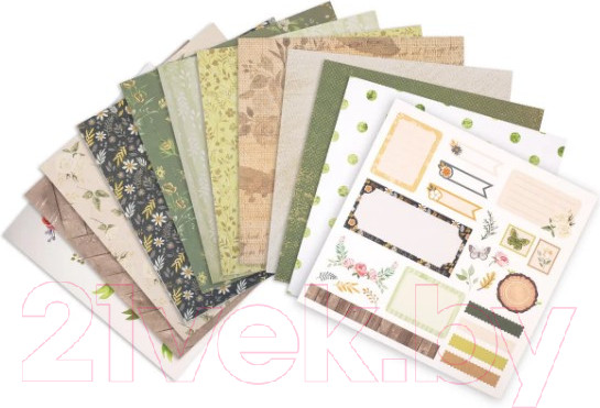 Изображение товара Набор бумаги для скрапбукинга Остров Сокровищ Рустик / 662770 (12л)