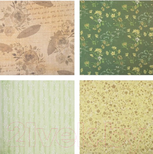 Изображение товара Набор бумаги для скрапбукинга Остров Сокровищ Рустик / 662770 (12л)