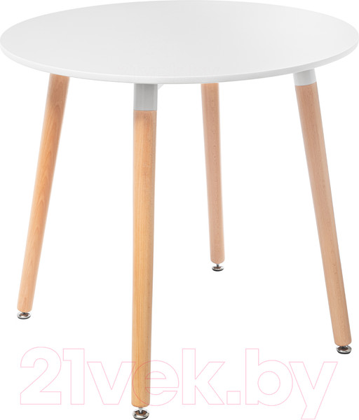 Изображение товара Обеденный стол Mio Tesoro ST-025 (80x74, белый/дерево)