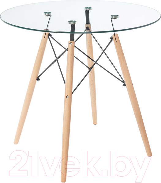 Изображение товара Обеденный стол Mio Tesoro ST-011 (80x72, стекло/дерево)