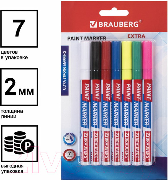 Изображение товара Маркер специальный Brauberg Extra / 151996 (7шт)