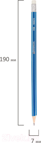 Изображение товара Набор простых карандашей Brauberg ZTX / 180672 (12шт)