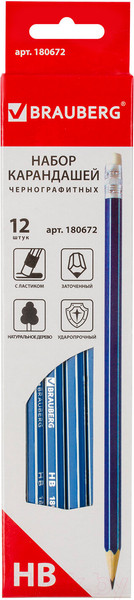 Изображение товара Набор простых карандашей Brauberg ZTX / 180672 (12шт)