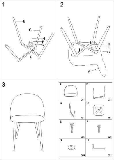 Изображение товара Стул Mio Tesoro Симона DC-125-G062 (серый/дерево, G062-40)