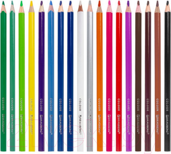 Изображение товара Набор цветных карандашей Brauberg Premium / 181652 (18цв)