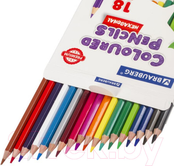 Изображение товара Набор цветных карандашей Brauberg Premium / 181657 (18цв)