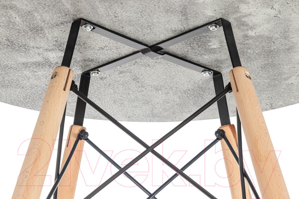 Изображение товара Обеденный стол Mio Tesoro ST-001Ф80 (серый бетон/дерево)