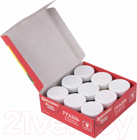 Изображение товара Гуашь Brauberg Магия цвета / 190556 (9цв)