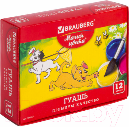 Изображение товара Гуашь Brauberg Магия цвета / 190557 (12цв)