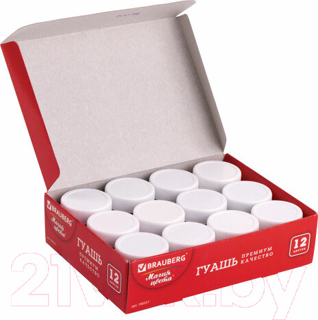 Изображение товара Гуашь Brauberg Магия цвета / 190557 (12цв)