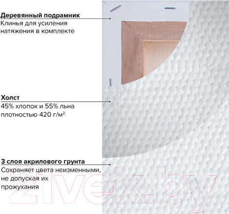 Изображение товара Холст для рисования Brauberg Art Classic / 191658