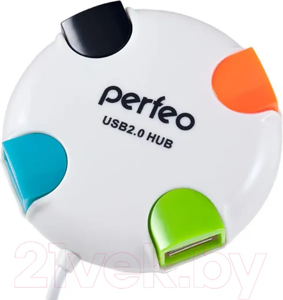 Изображение товара USB-хаб Perfeo 4 Port PF-VI-H020 / PF-4284 (белый)