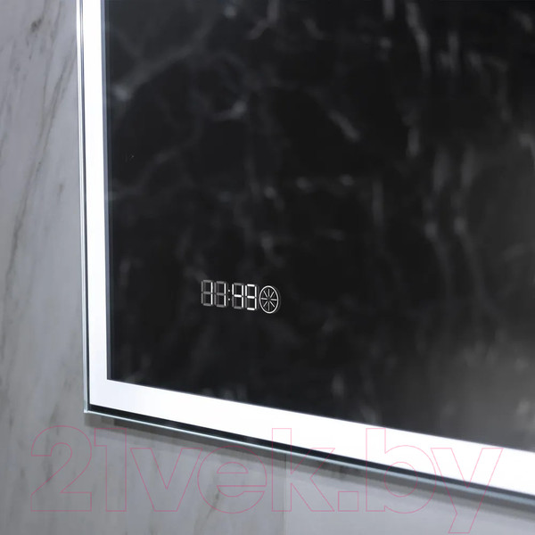 Изображение товара Зеркало Пекам Greta 120x80 / greta-120x80scl (с подсветкой, сенсором на прикосновение и часами)