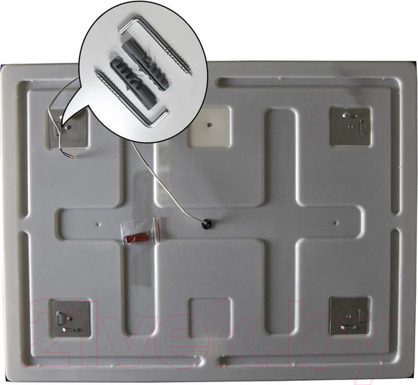 Изображение товара Зеркало Пекам Greta 100x80 / greta-100x80spcl (с подсветкой, подогревом, сенсором на прикосновение и часами)