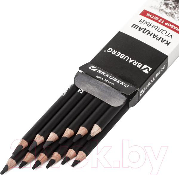 Изображение товара Набор угольных карандашей Brauberg Art Classic / 181293 (12шт)
