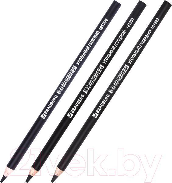 Изображение товара Набор угольных карандашей Brauberg Art Classic / 181293 (12шт)
