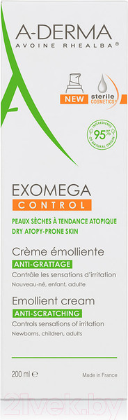 Изображение товара Лосьон для тела A-Derma Exomega Control Смягчающий (400мл)