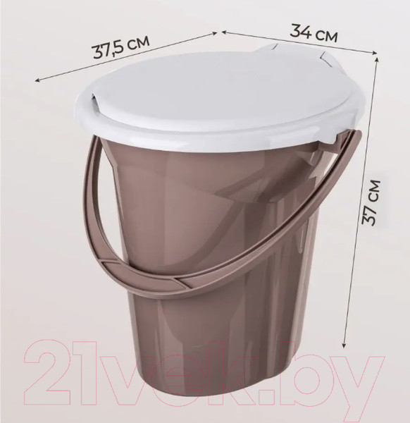Изображение товара Ведро-туалет Бытпласт Лотос / 4312264 (коричневый)