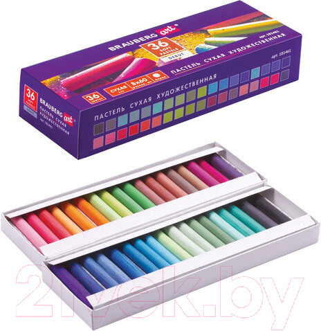 Изображение товара Набор сухой пастели Brauberg Art Debut / 181461 (36цв)
