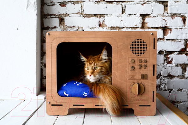 Изображение товара Домик-когтеточка Чешир Киноман (коричневый)