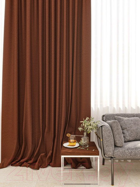 Изображение товара Штора Belezza Blackout Derby 038 DRP T 140x270 (шоколад)