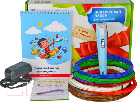 Изображение товара 3D-ручка Spider Pen С Днем Рождения! / DR2100B (голубой)