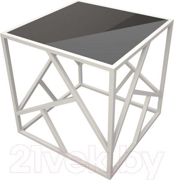 Изображение товара Журнальный столик РасГар Империал 50x50 (черный/белый)