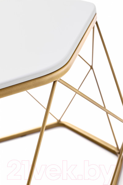 Изображение товара Журнальный столик РасГар Арена (золото/белый)