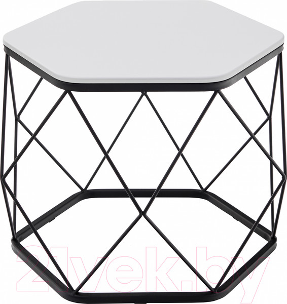 Изображение товара Журнальный столик РасГар Арена (черный/белый)