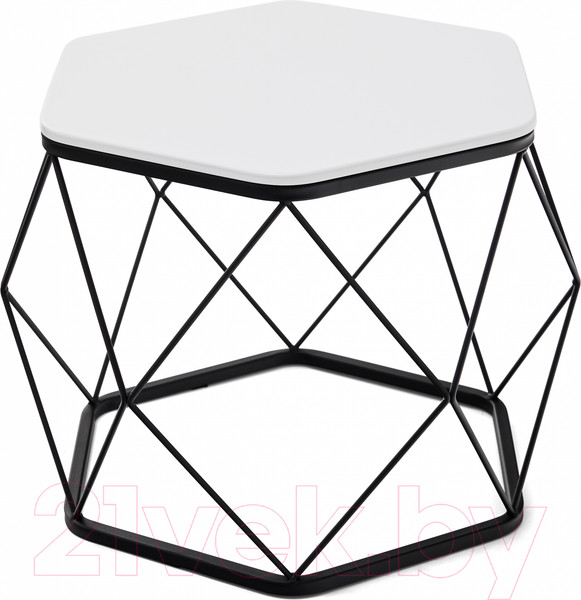 Изображение товара Журнальный столик РасГар Арена (черный/белый)