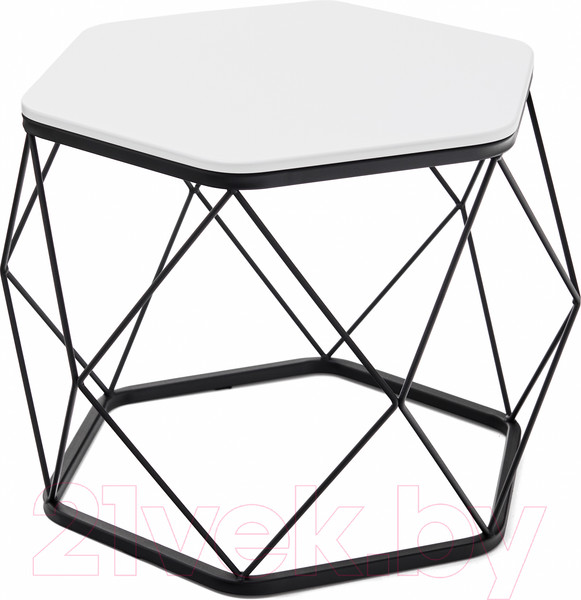 Изображение товара Журнальный столик РасГар Арена (черный/белый)