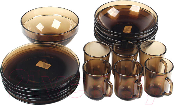 Изображение товара Набор столовой посуды Гласс Инк Elica 62104