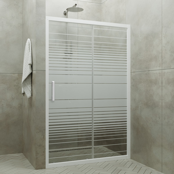 Изображение товара Душевая дверь Triton Слайд 100x185 (полосы стекло)