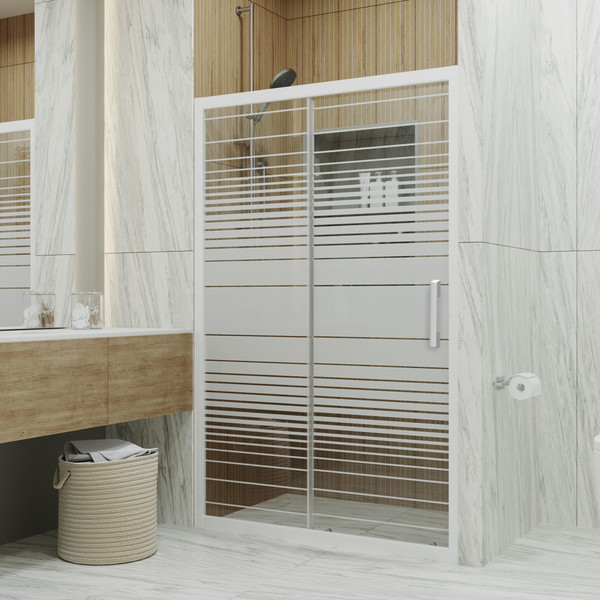 Изображение товара Душевая дверь Triton Слайд 120x185 (полосы стекло)