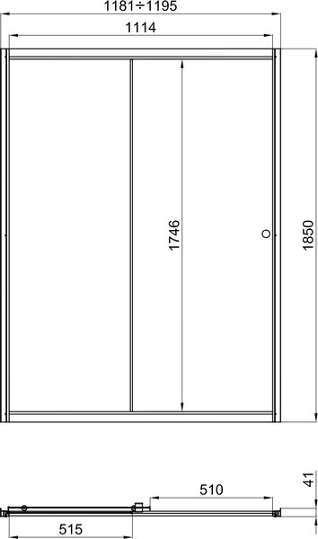 Изображение товара Душевая дверь Triton Слайд 120x185 (полосы стекло)