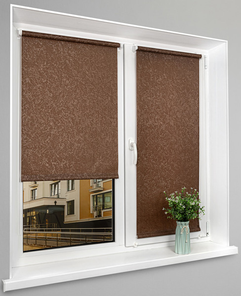 Изображение товара Рулонная штора Lm Decor Жаккард LM 66-09 220x185 (светло-коричневый)