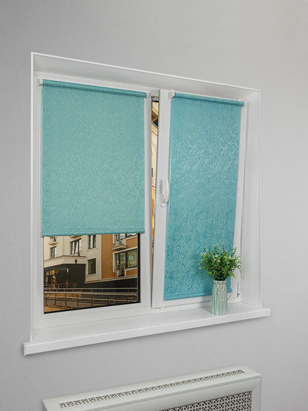 Изображение товара Рулонная штора Lm Decor Жаккард LM 66-18 140x170 (лазурный)