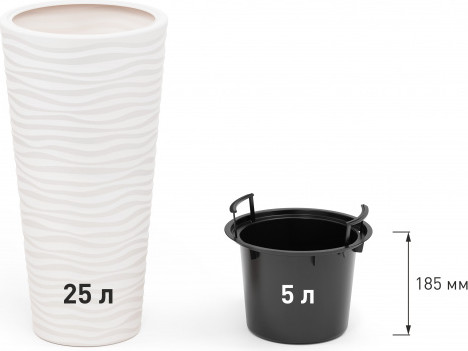 Изображение товара Кашпо Альтернатива Оазис / М8075 (белый)