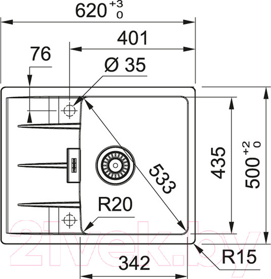 Изображение товара Мойка кухонная Franke CNG 611/211-62 (114.0639.679)