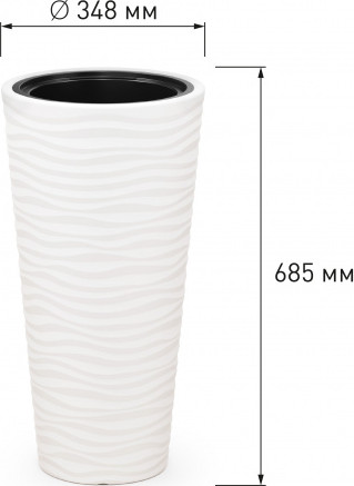 Изображение товара Кашпо Альтернатива Оазис / М8078 (белый)