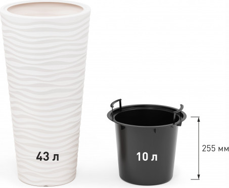 Изображение товара Кашпо Альтернатива Оазис / М8078 (белый)