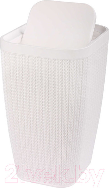 Изображение товара Мусорное ведро Альтернатива Вязаное плетение / М7487 (10л, белый)